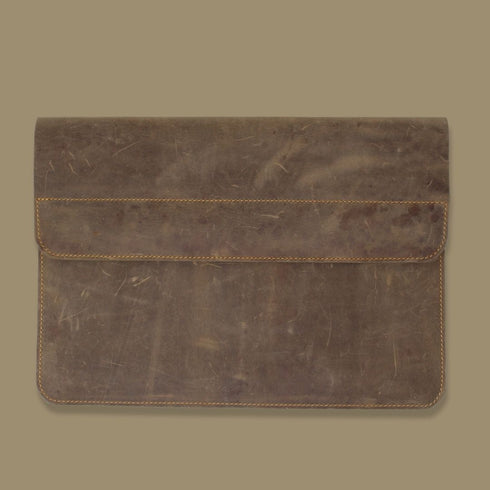 Utkarsh Oil Pullup Genuine Leather Laptop Sleeve Rank